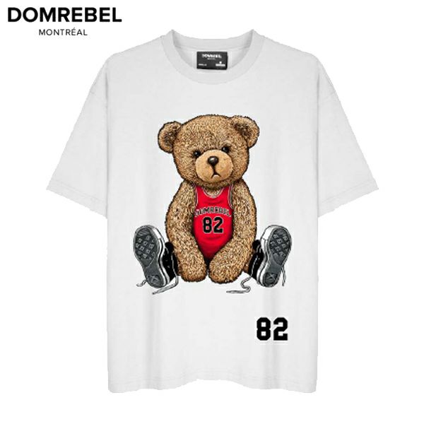 DOMREBEL ドムレーベル PLAYER BOX T-SHIRT 半袖 Tシャツ プレイヤー セレブ ブランド ホワイト