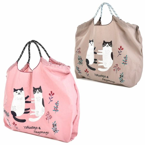 バッグ peichan. バッグ なごなごさん柄 撥水加工 刺しゅうワッシャーバッグ Lサイズ